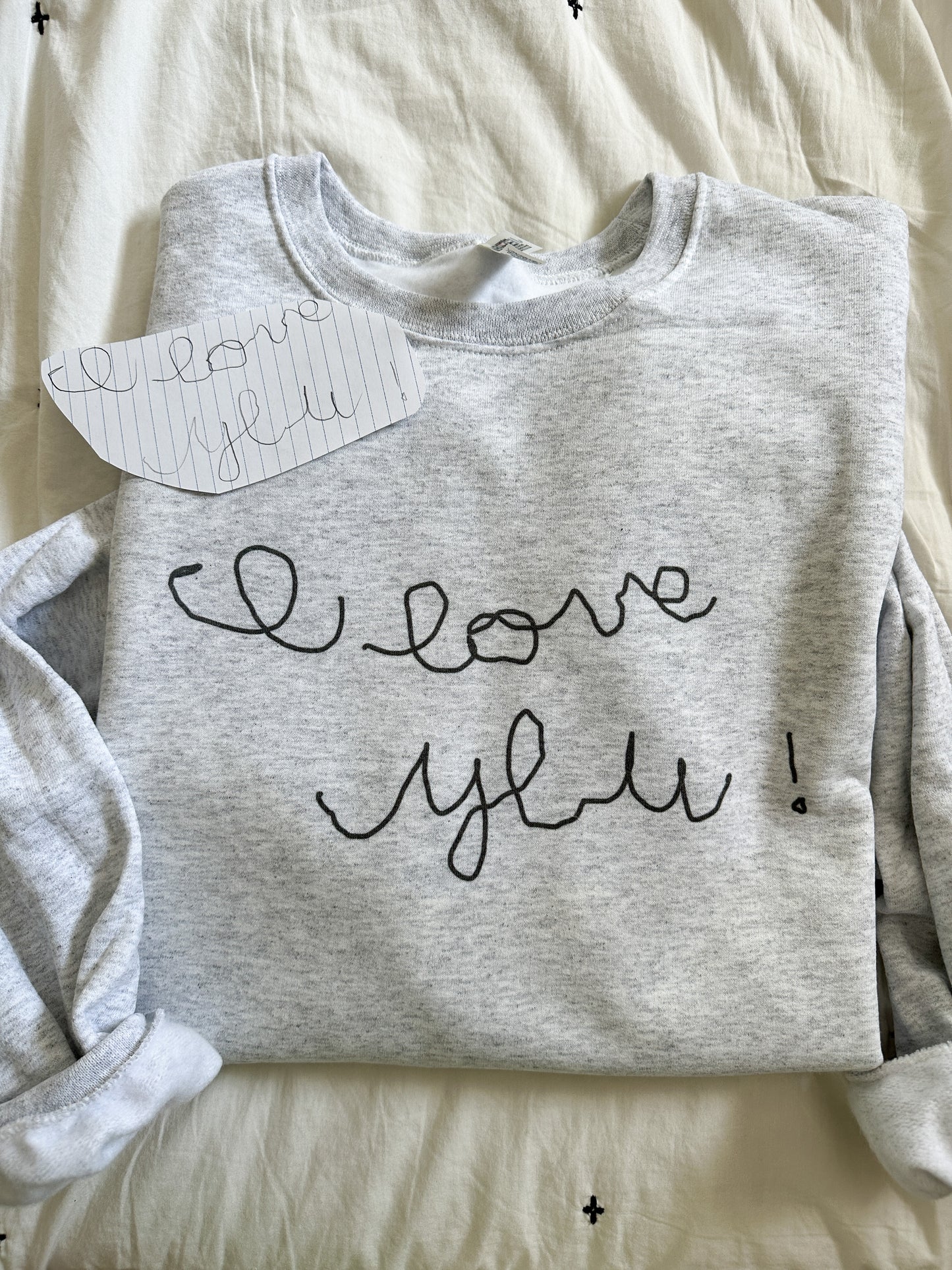 Handwriting Sweatshirt // 4-5 weeks