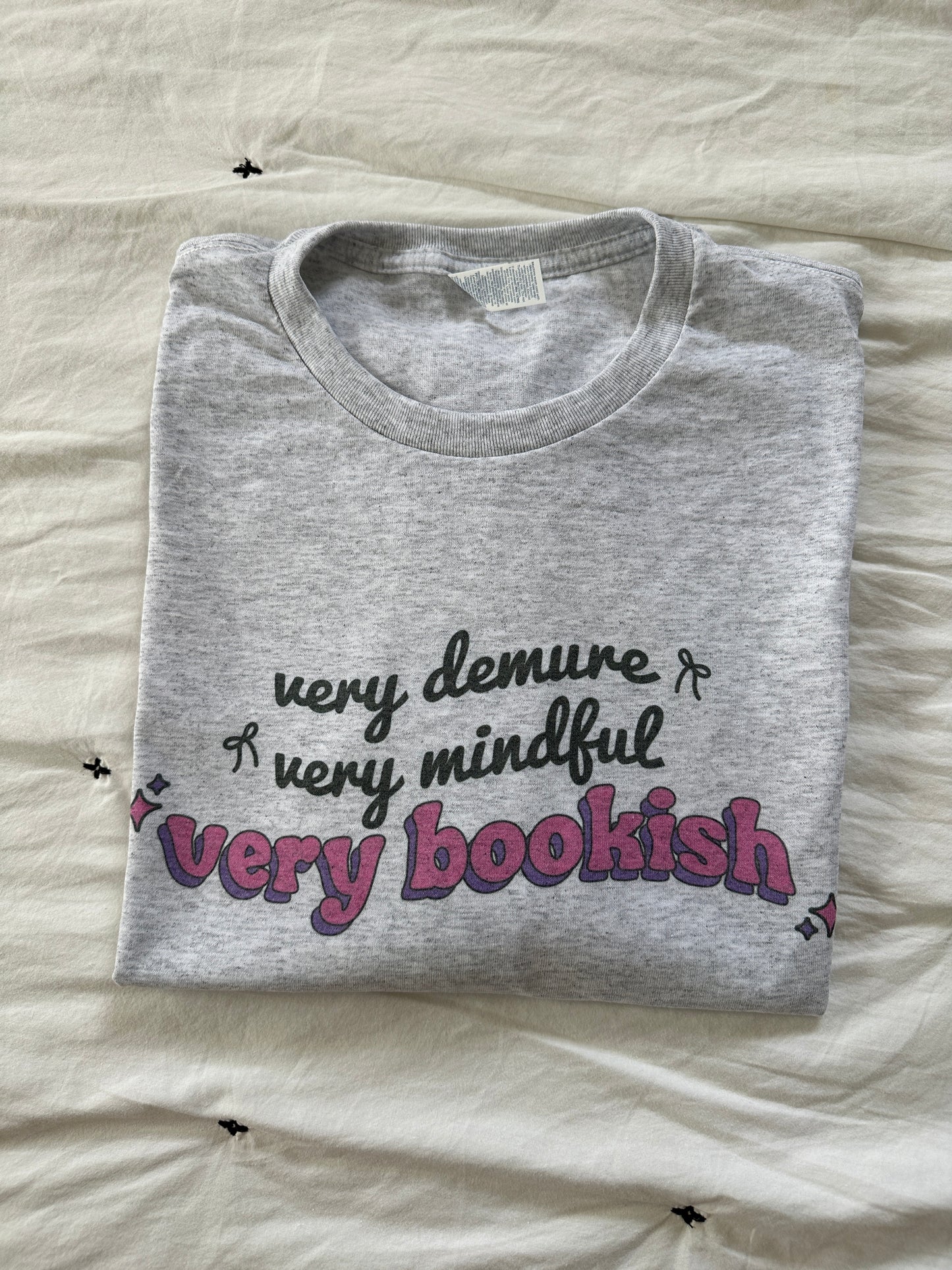 Demure, Mindful, Bookish // Turnaround 3 weeks