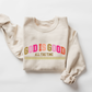 God is Good Checkered Sweatshirt // 3 weeks